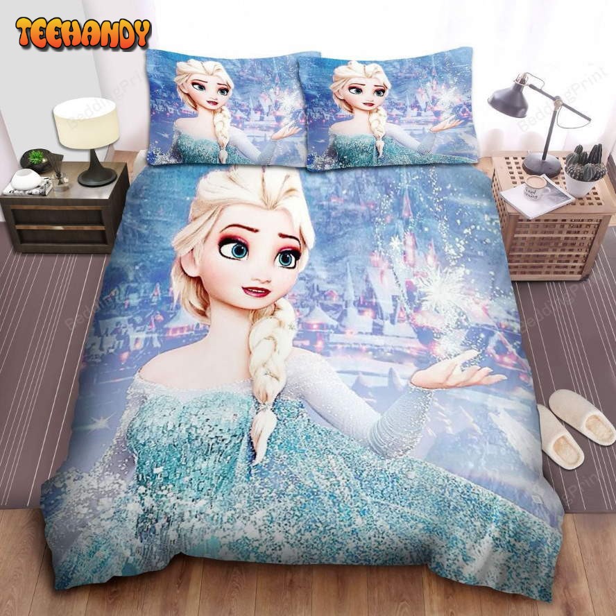 Disney Frozen Elsa Creating Snowflake With Her Power Bedding Set