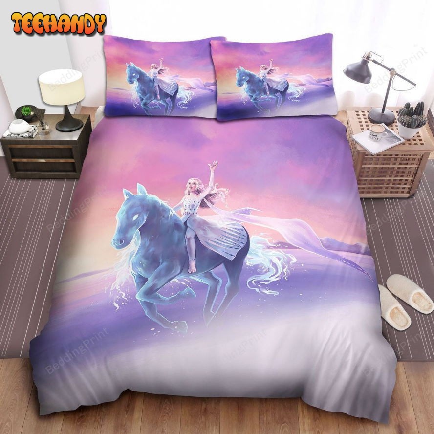 Disney Frozen Elsa Riding Nokk Digital Illustration Bedding Set