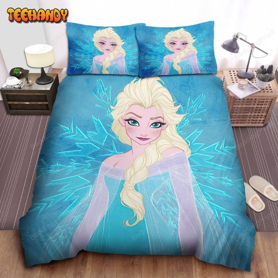 Disney Frozen Elsa With White Hair Portrait Bedding Set