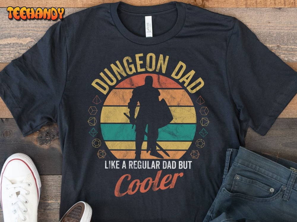 DnD Dungeon Dad Shirt FunTTRPG D&D Fathers Day Shirt