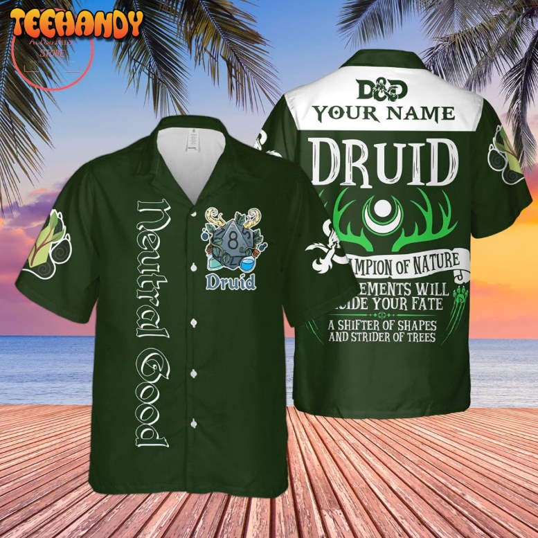 DnD Neutral Good Druid Custom Hawaiian Shirt