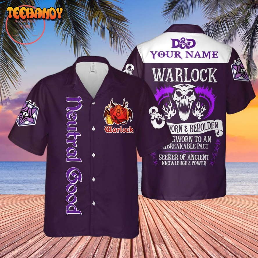 DnD Neutral Good Warlock Custom Hawaiian Shirt