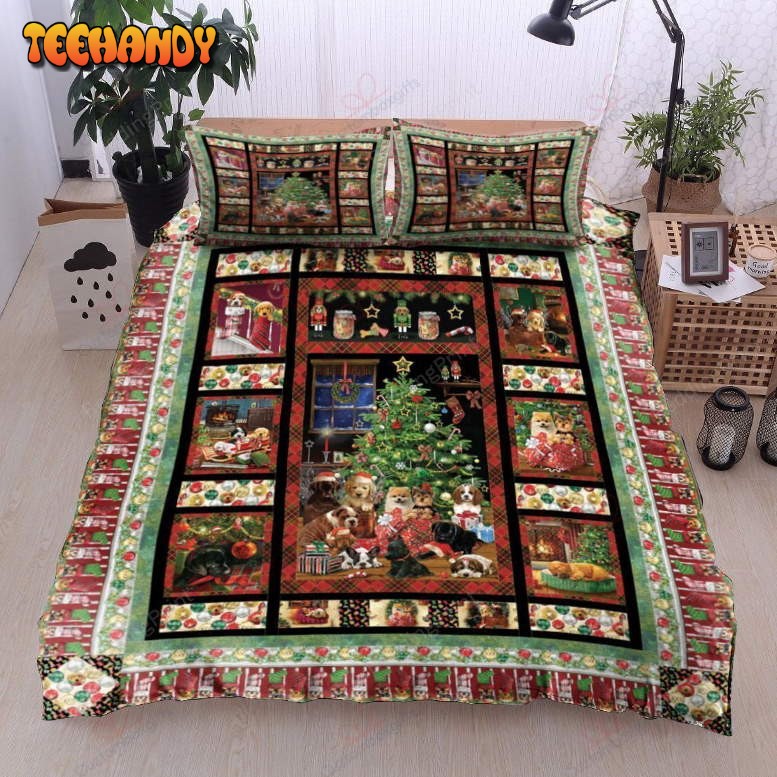 Dogs And Christmas Bedding Set