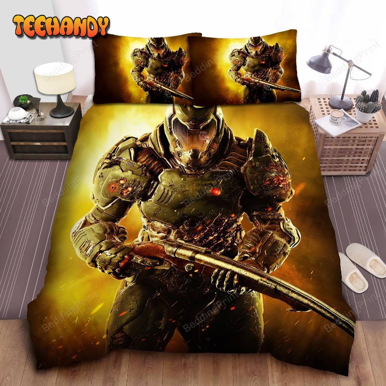 Doom Slayer Has A Shotgun Duvet Cover Bedding Set