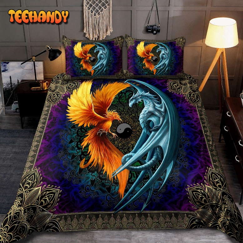 Dragon And Phoenix Duvet Cover Bedding Set