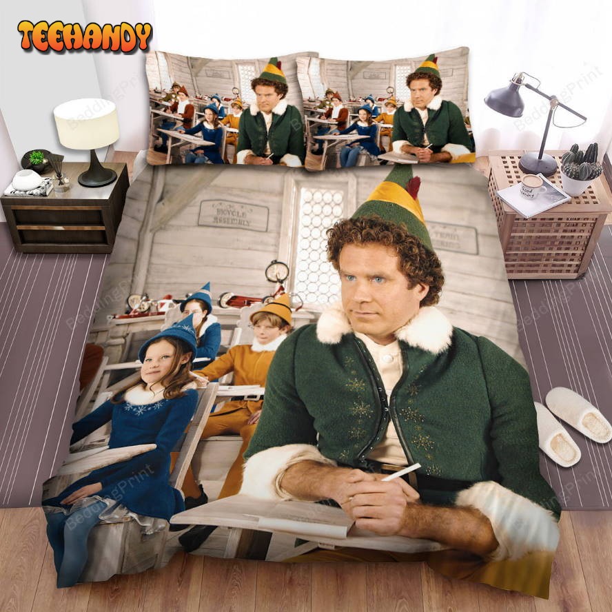 Elf 2003 Movie Elf In Class Duvet Cover Bedding Set