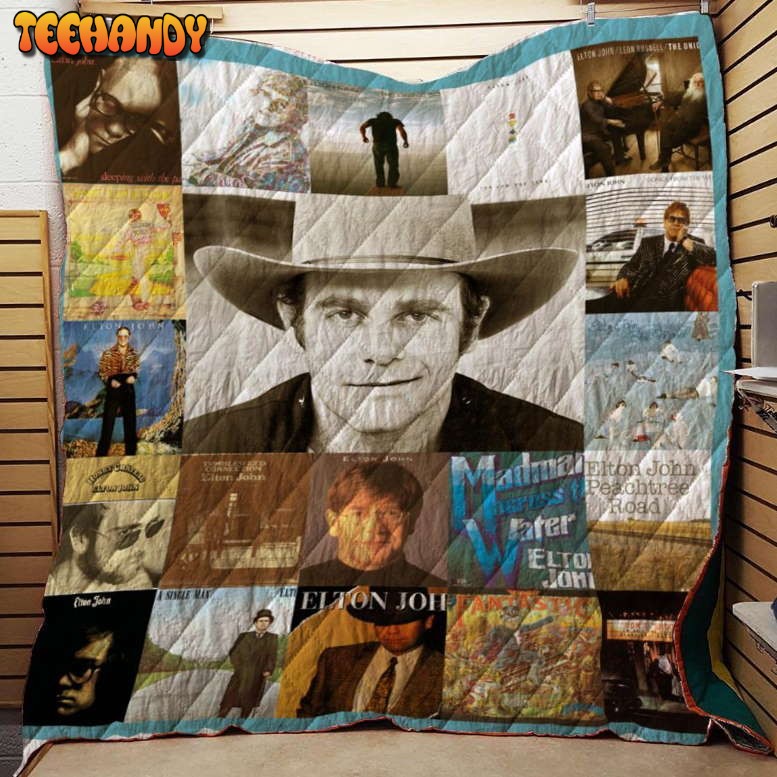 Elton Albums Quilt Blanket