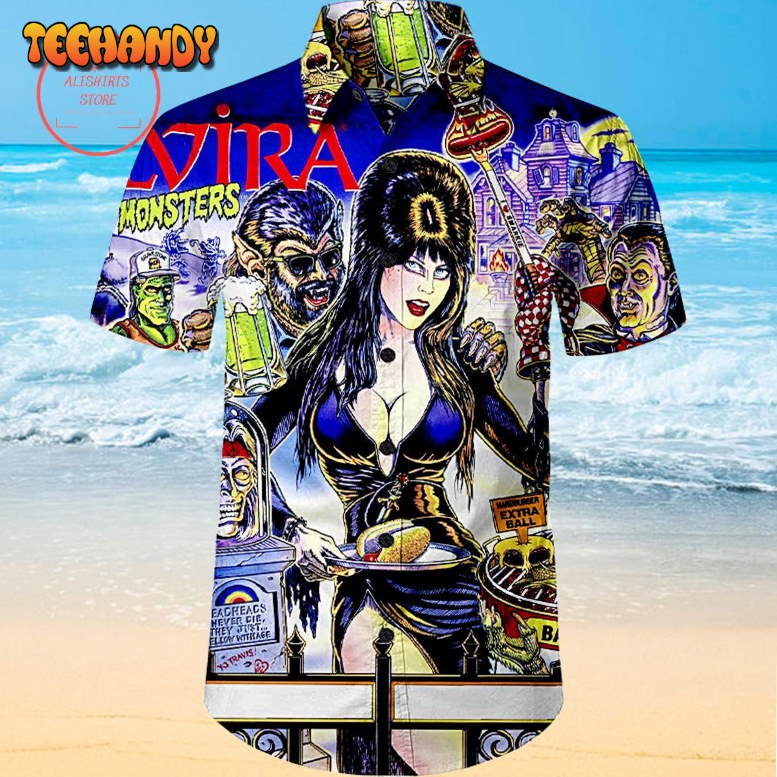 Elvira Pinball Unisex Hawaiian Shirt