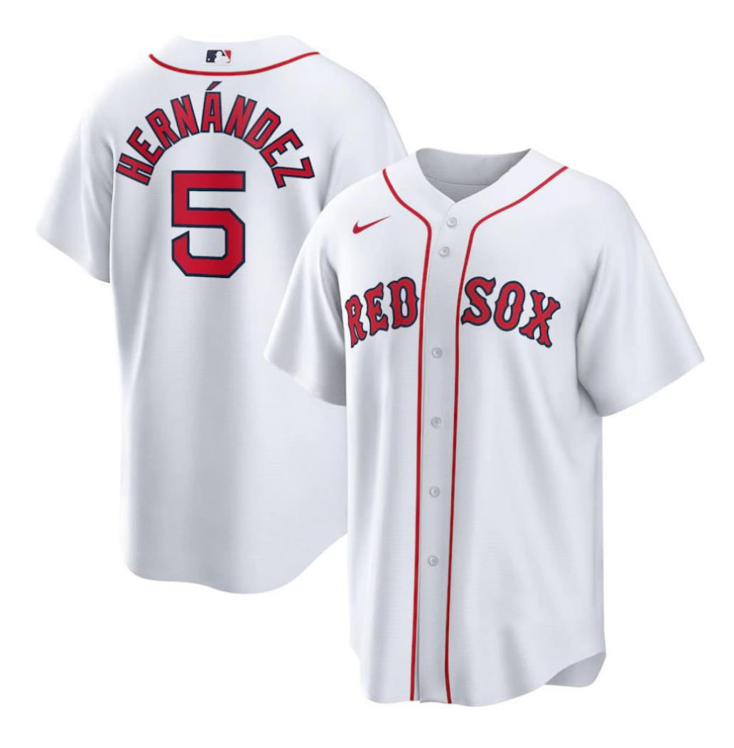 Enrique Hernandez Boston Red Sox Home Official Replica Player White Jersey