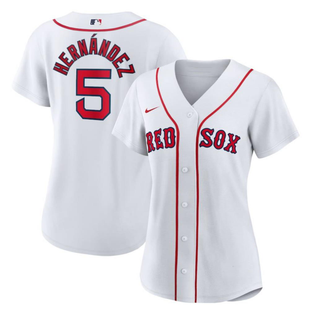 Enrique Hernandez Boston Red Sox Women’s Home Replica Player White Jersey