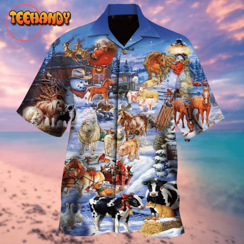 Farmer Night Christmas Hawaiian Shirt