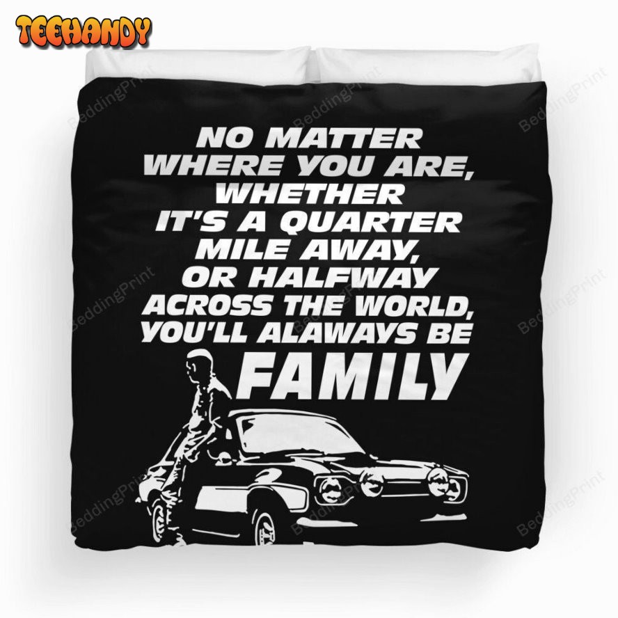 Fast And Furious Paul Walker Forever Bedding Sets