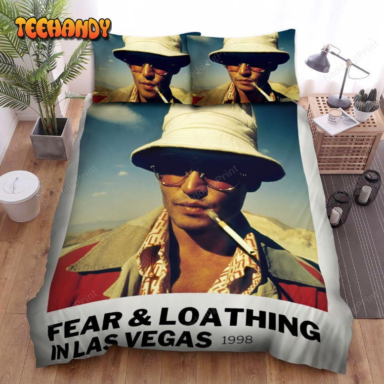 Fear And Loathing In Las Vegas Movie Man Smoking Poster Bedding Set