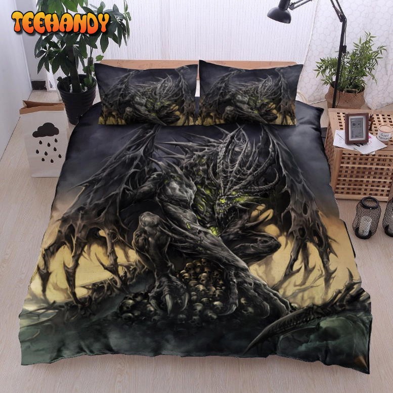 Ferocious Black Dragon Bed Sheets Duvet Cover Bedding Sets