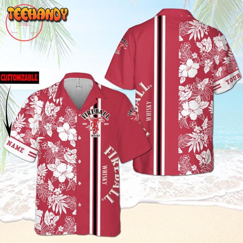 Fireball Whisky Customize Hawaiian Shirt