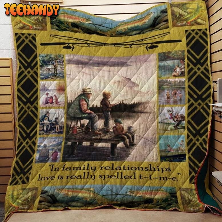 Fishing Family Memories 3D Quilt Blanket