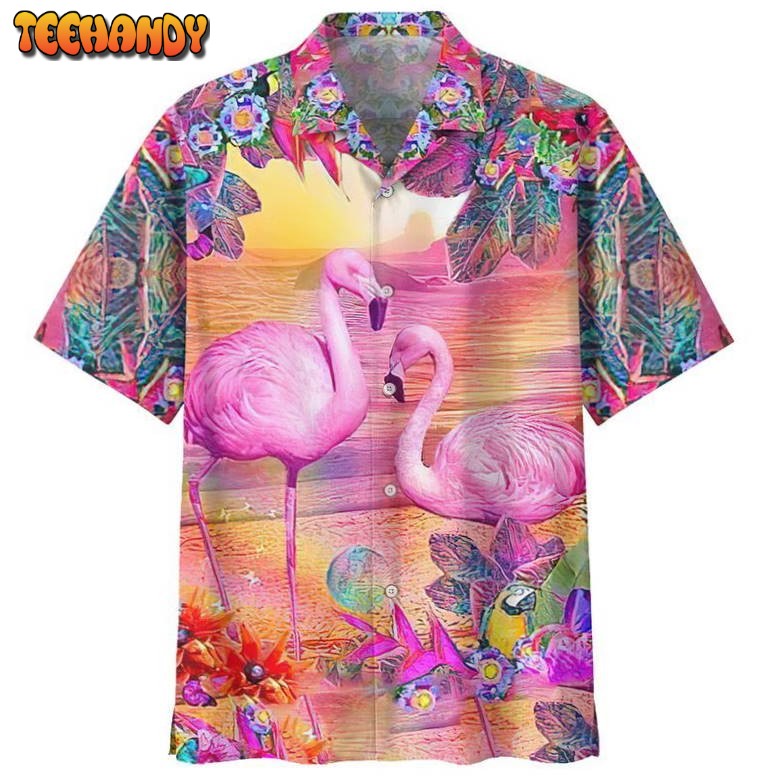 Flamingo Hawaiian Shirt For Man And Women
