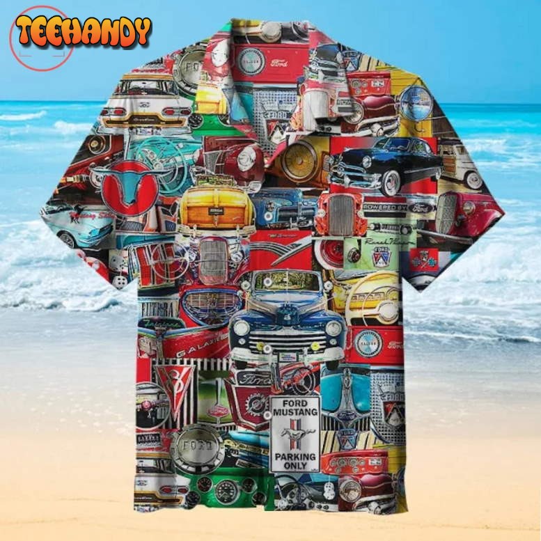 Ford Classic Car pattern Hawaiian Shirt