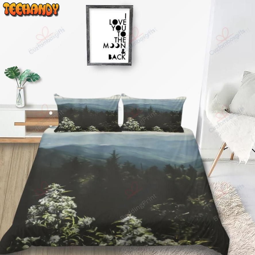 Forest Mountain Range Nature Bedding Set