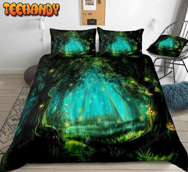 Forest Night Bed Sheets Duvet Cover Bedding Set