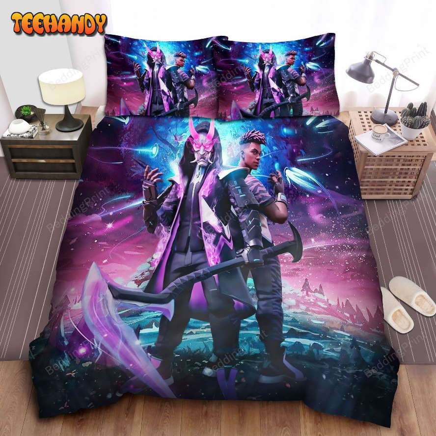 Fortnite Fade Character Skin With And Without Oni Mask Bedding Sets