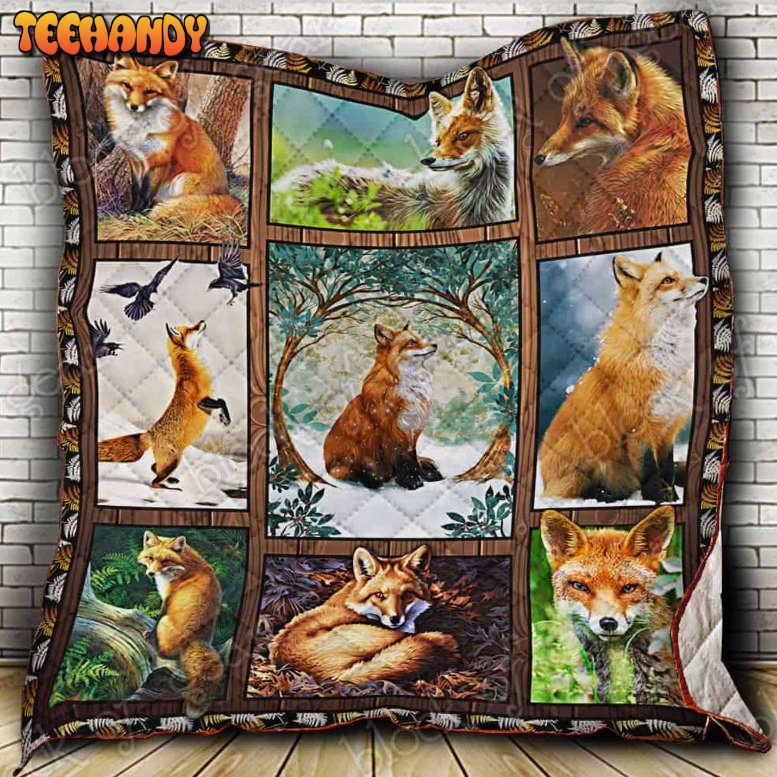 Fox In The Forest 3D Quilt Blanket