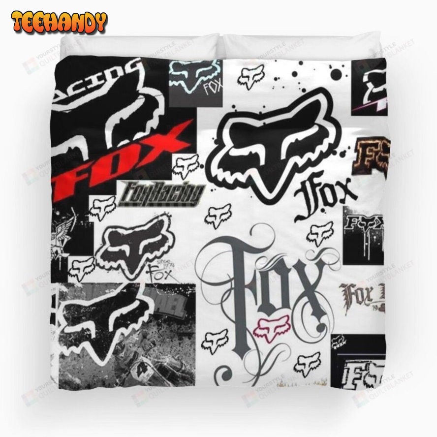 Fox Motocross Racing Picture Collage Bedding Set