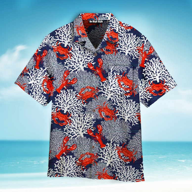 Funny Crabs And Lobsters Summer Aloha Hawaiian Shirt