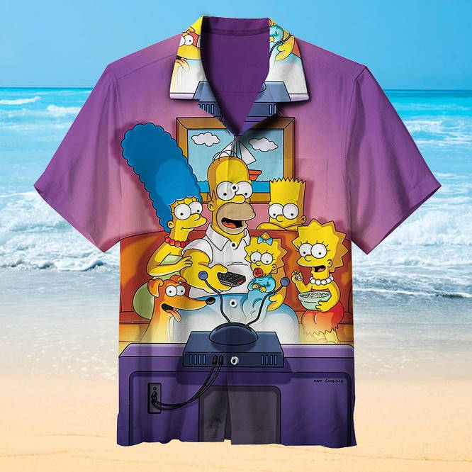 Funny The Simpsons Family 3D Printed Hawaiian Shirt