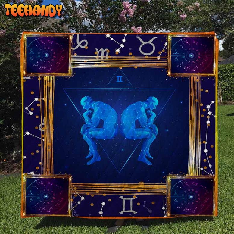 Gemini Horoscope 3D Customized Quilt Blanket