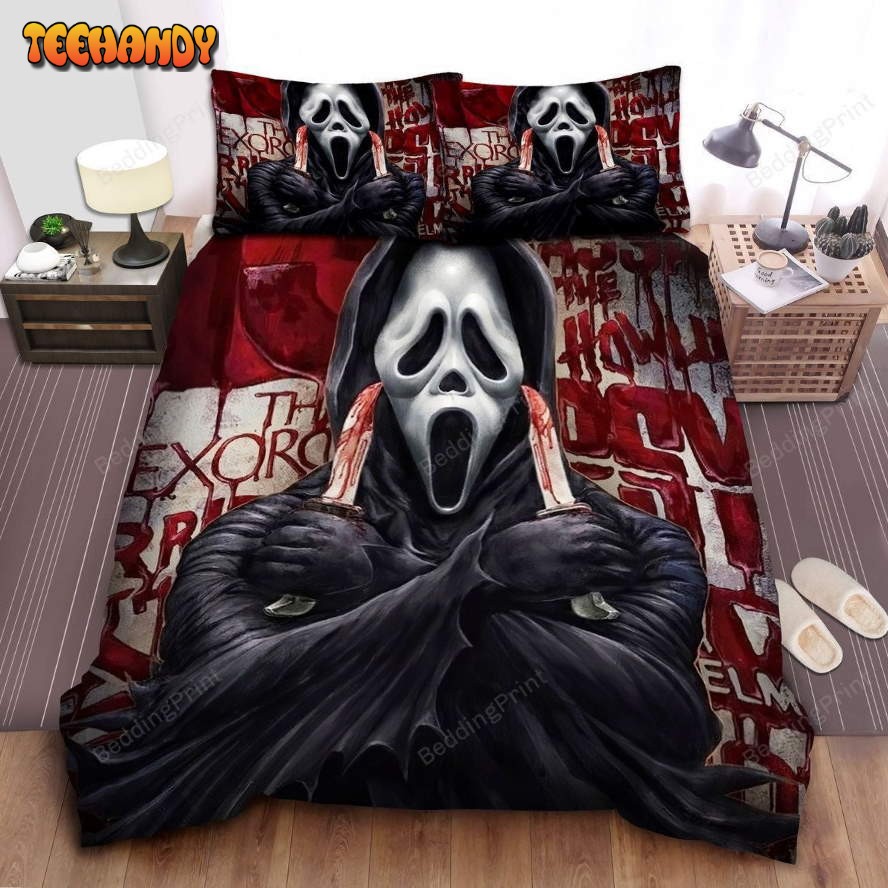 Ghostface And Blood Letters On The Wall Bedding Sets