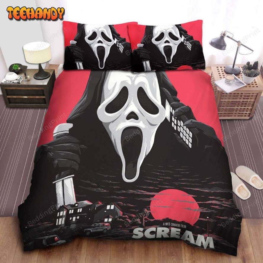 Ghostface Art Painting In Scream Movie Poster Bedding Sets