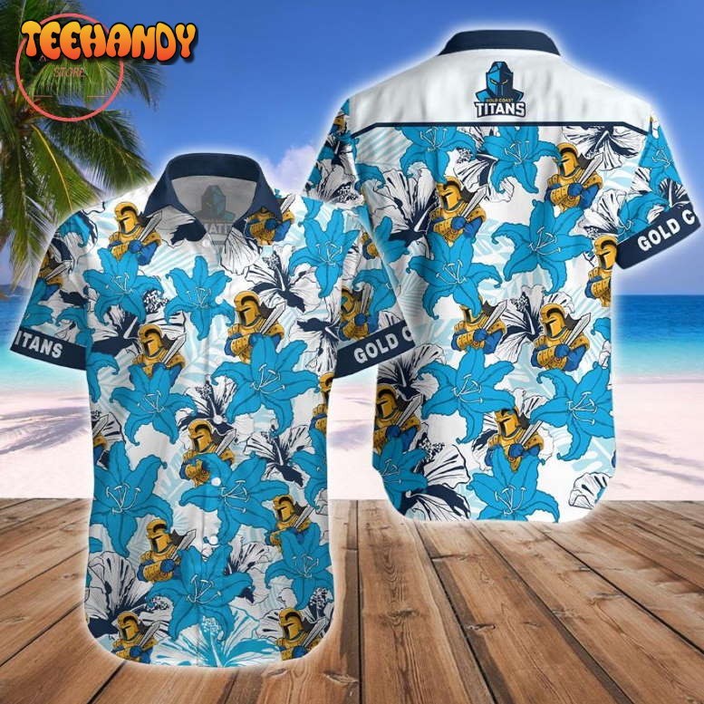 Gold Coast Titans Mascot Hawaiian Shirt