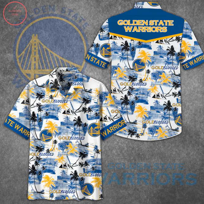 Golden State Warriors Palm Hawaiian Shirt