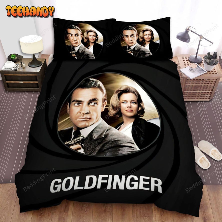 Goldfinger 007 James Bond Movie Poster Bedding Set