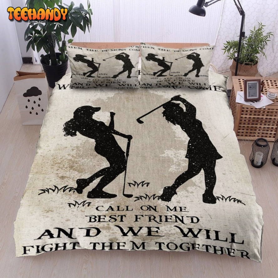 Golf Girl We Will Fight Them Together Bedding Set