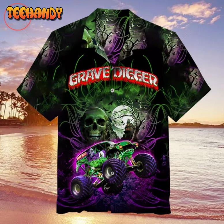 Grave Digger House Of Horror Hawaiian Shirt