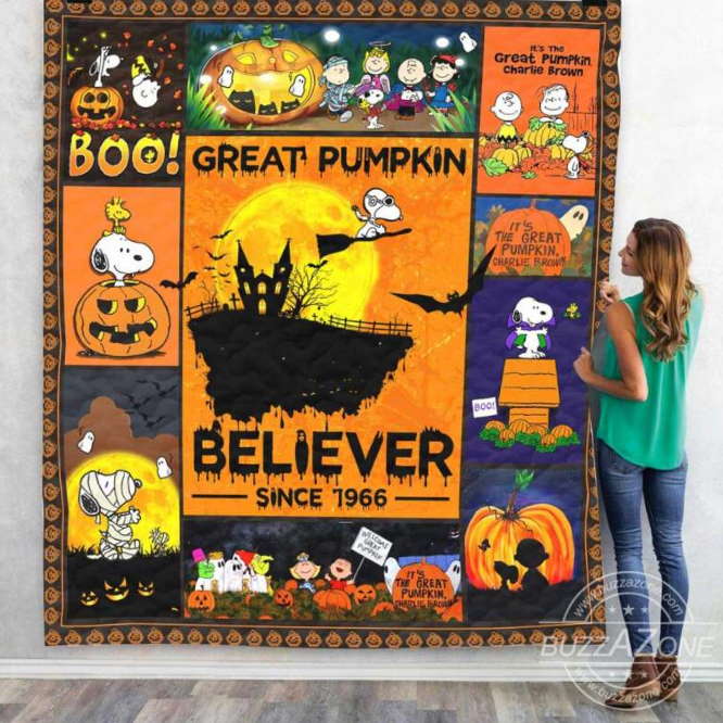 Great Pumpkin Snoopy Btt 3D Quilt Blanket