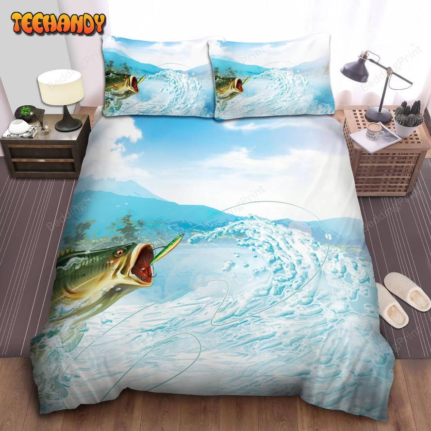 Green Fish Opening Mouth Bedding Sets