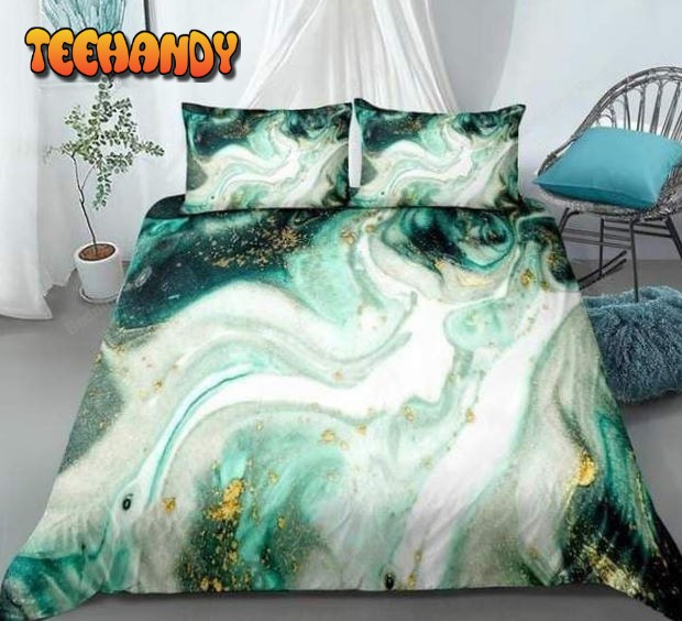 Green Gold Luxury Marble Bedding Sets