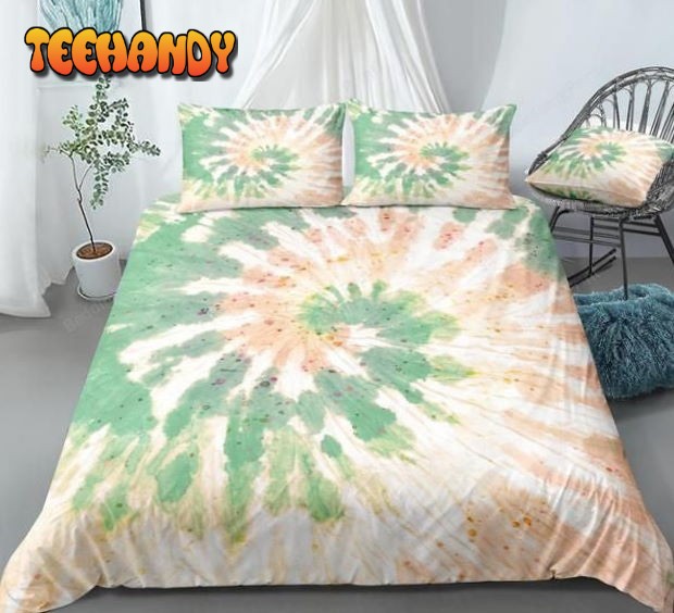 Green Orange Tie Dye Bedding Sets