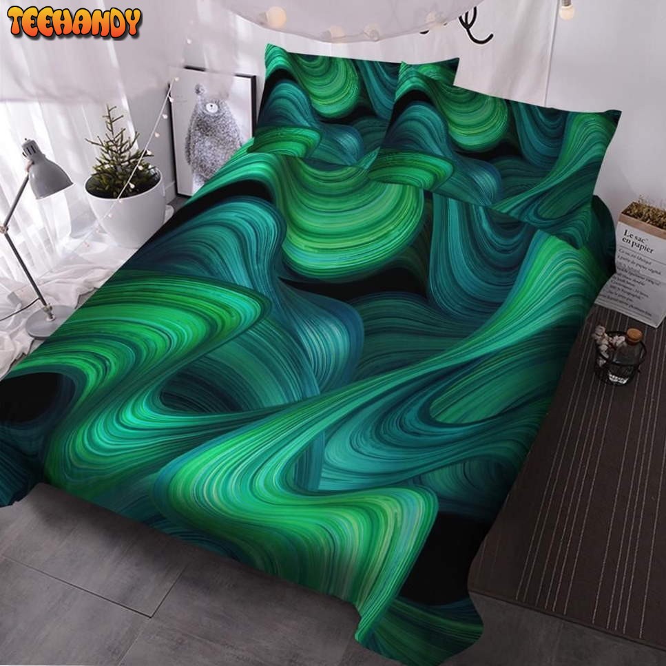 Green Turquoise Swirl Bedding Sets