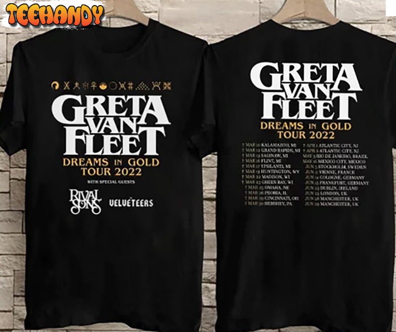 Greta Van Fleet Dream In Gold Tour Unisex T Shirt Hoodie