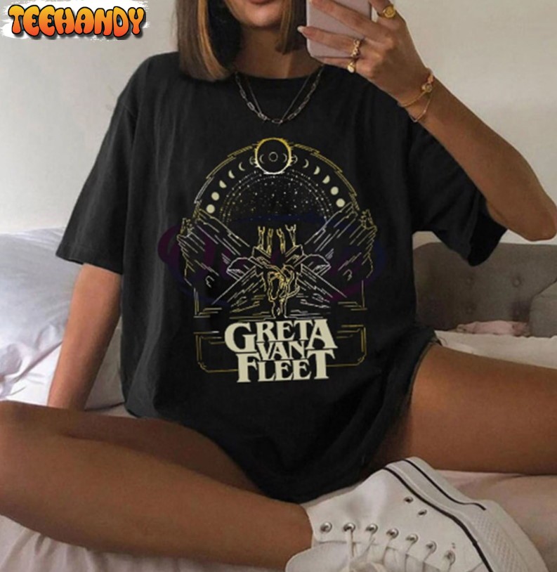 Greta Van Fleet Dreams In Gold Shirt, Rock Band Unisex T Shirt Hoodie