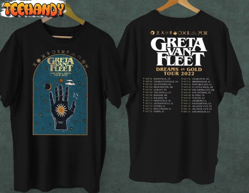 Greta Van Fleet Dreams In Gold Tour Unisex T Shirt Hoodie