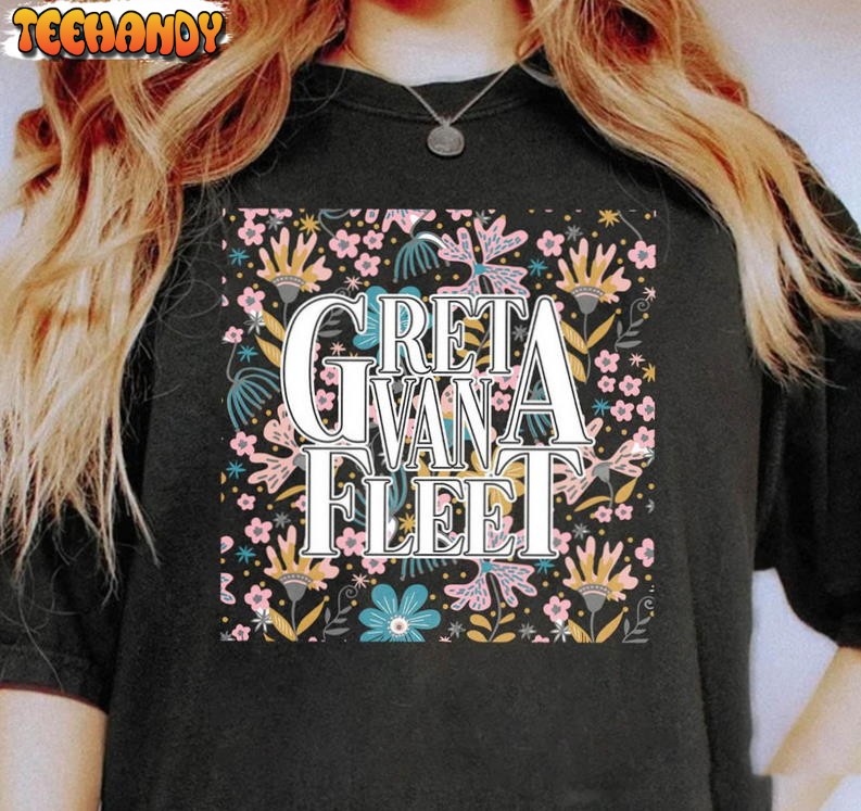 Greta Van Fleet Shirt, Retro Flower Unisex T-shirt