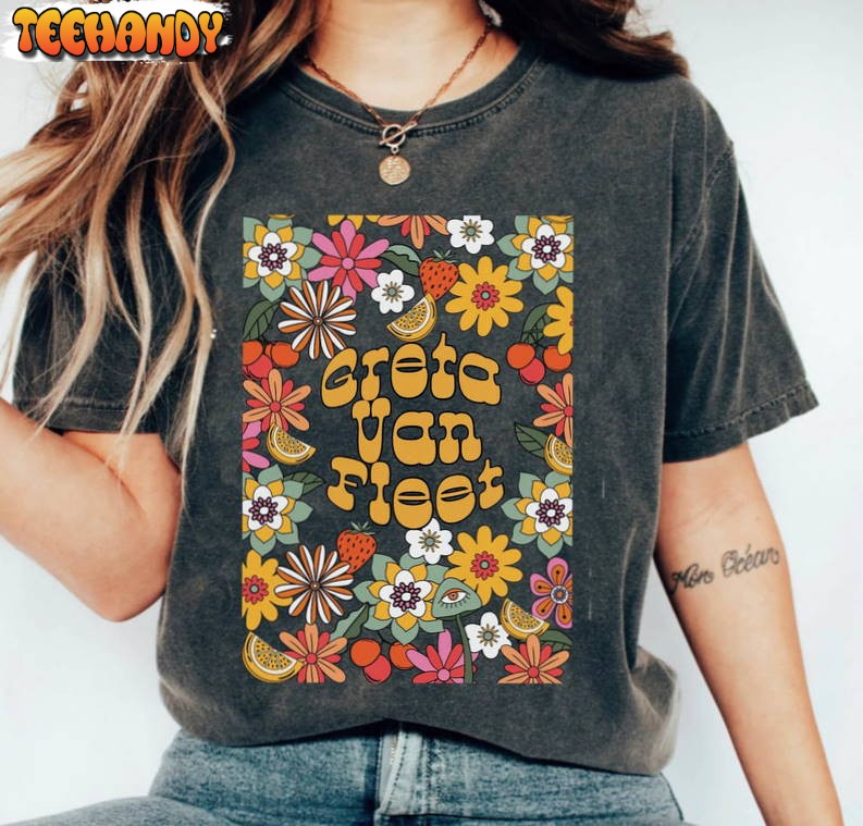 Greta Van Fleet Shirt, Vintage Flower Sweatshirt