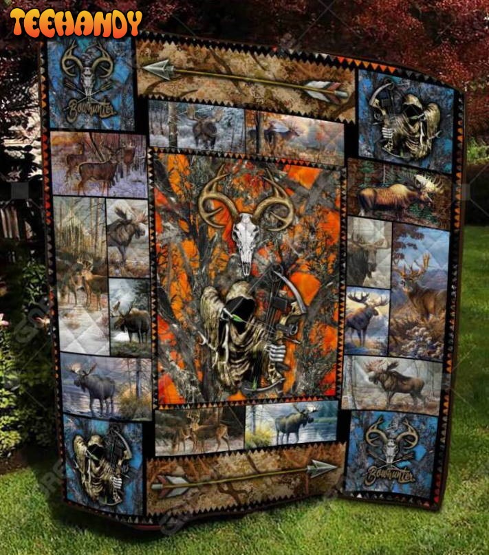 Grim Reaper Bow Hunter Camo Like 3D Customized Quilt Blanket