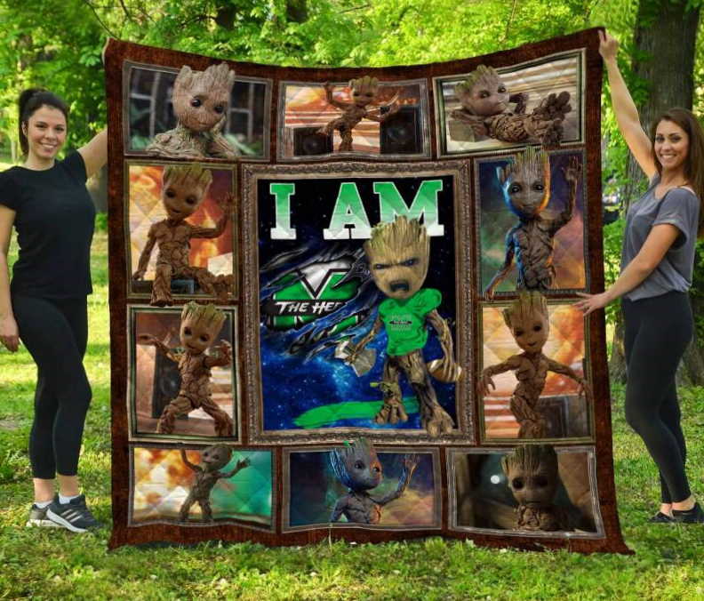 Groot Marshall Thundering Herd 3D Customized Quilt Blanket