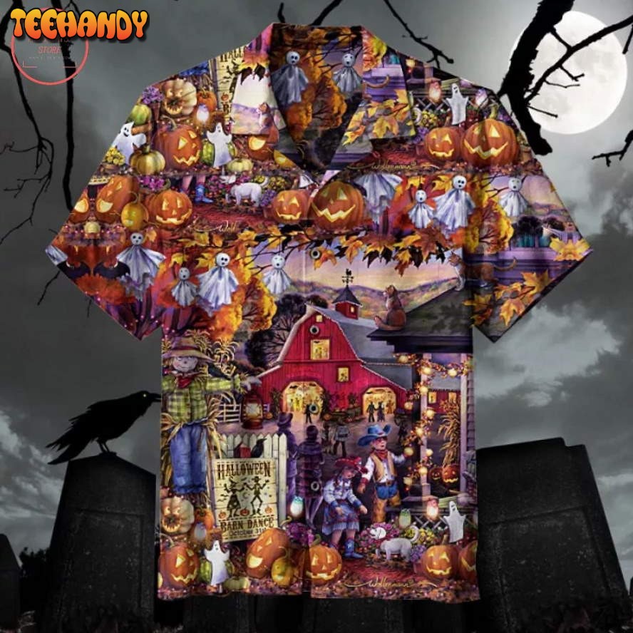 Halloween Barn Dance Hawaiian Shirt